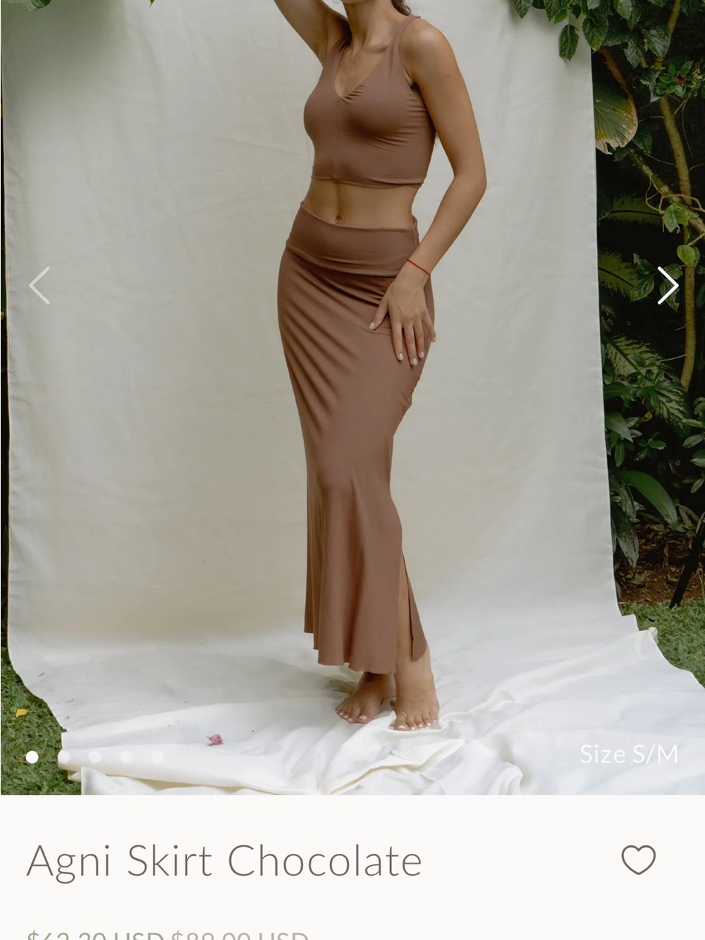Agni Maxi Skirt in Chocolate Brown